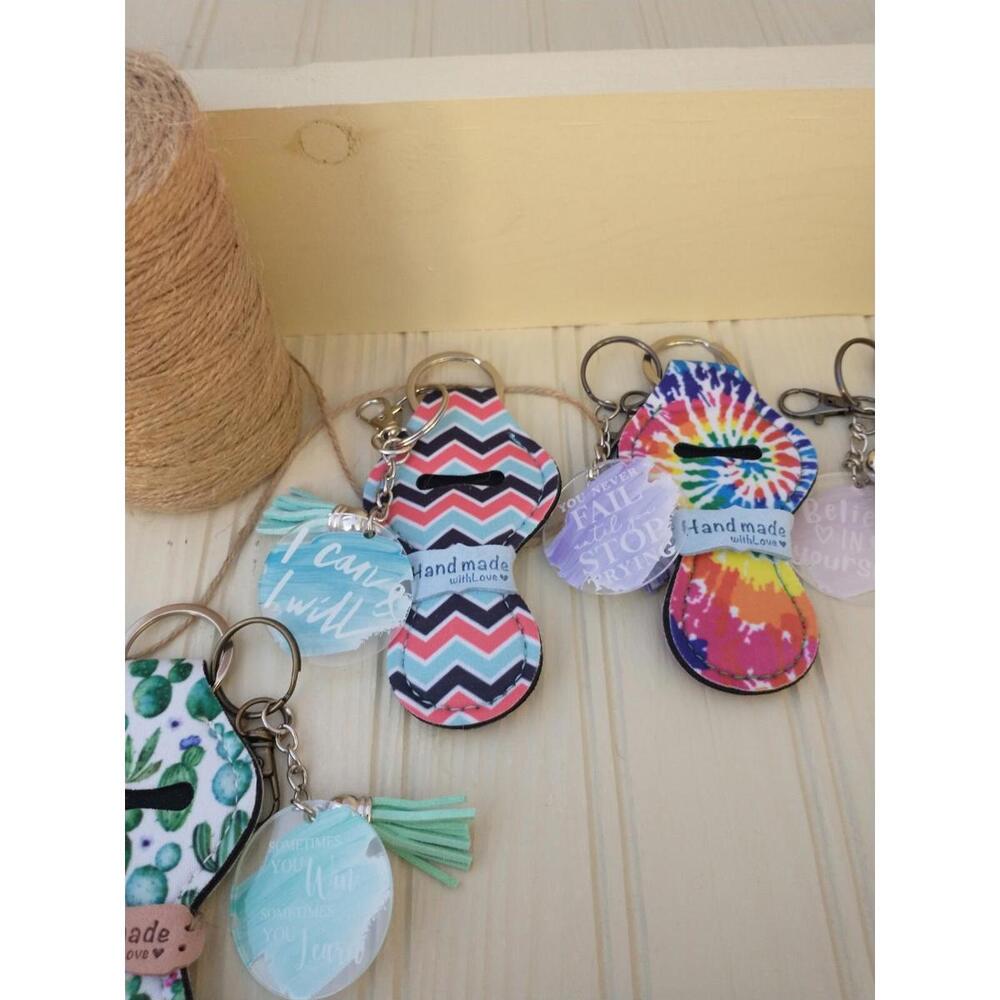 Lipstick, Chapstick Keychain holder with Motivational message.  Price is per*** - Picture 6 of 9